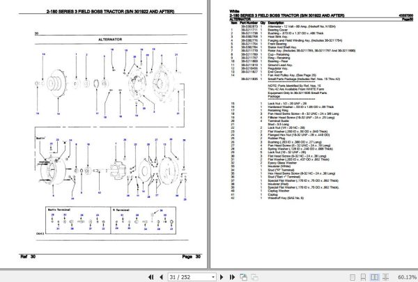 White Field Boss Tractor 2 180 Series 3 Parts Catalog 43329200 2
