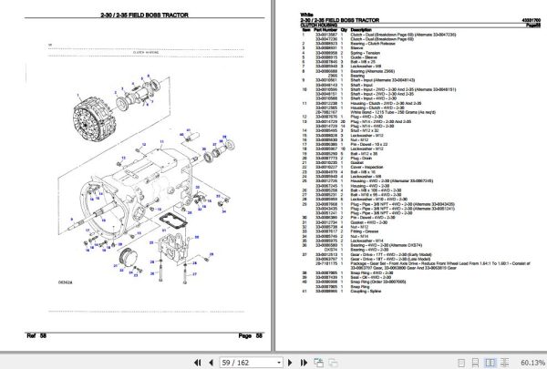 White Field Boss Tractor 2 30 2 35 Parts Catalog 43331700 3