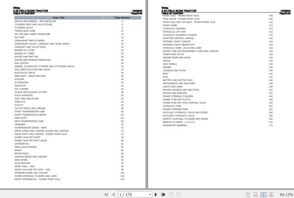 White Field Boss Tractor 2 32 Parts Catalog 43338000 1