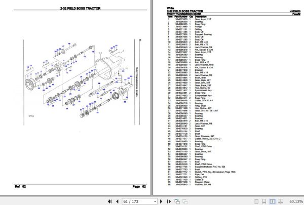 White Field Boss Tractor 2 32 Parts Catalog 43338000 2