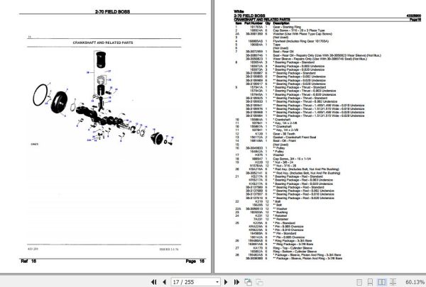 White Field Boss Tractor 2 70 Parts Catalog 43325900 2