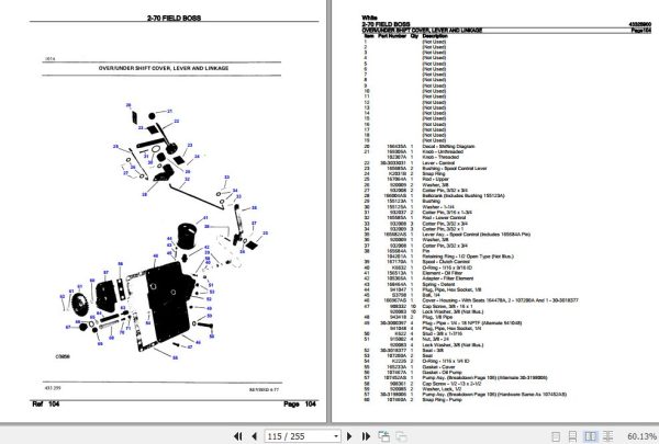 White Field Boss Tractor 2 70 Parts Catalog 43325900 3