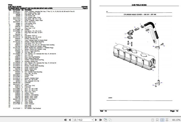 White Field Boss Tractor 2 85 Parts Catalog 43324300 2