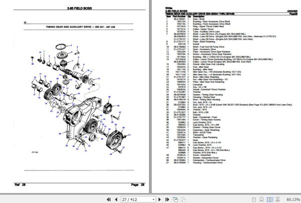 White Field Boss Tractor 2 85 Parts Catalog 43324300 3