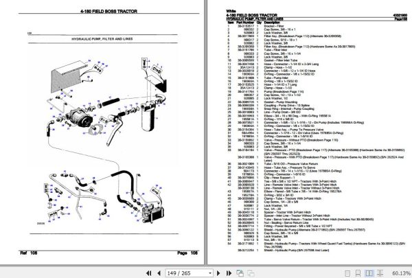 White Field Boss Tractor 4 180 Parts Catalog 43321900 3
