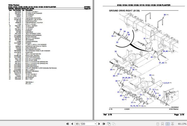 White Planters 8102 8104 8106 8108 8116 8122 8128 8138 Parts Catalog 00720651 2