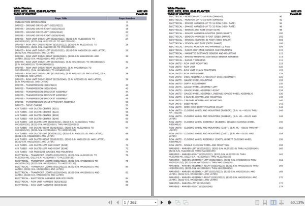 White Planters 8202 8222 8228 8248 Parts Catalog 00721975 1