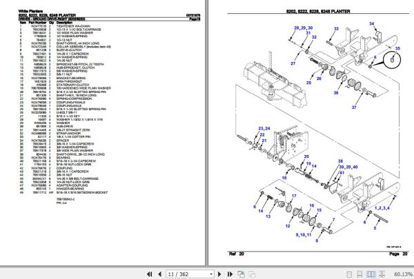 White Planters 8202 8222 8228 8248 Parts Catalog 00721975 2
