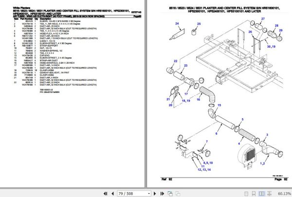 White Planters 8516 8523 8524 8531 Parts Catalog 00727143 2