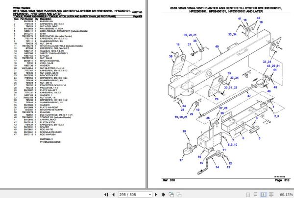 White Planters 8516 8523 8524 8531 Parts Catalog 00727143 3