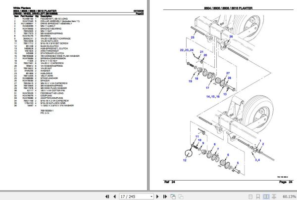 White Planters 8604 8606 8608 8616 Parts Catalog 00722039 2
