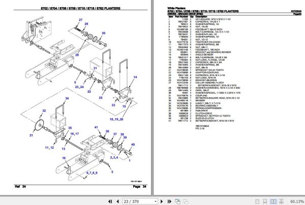White Planters 8702 8704 8706 8708 8716 8718 8762 Parts Catalog 00722040 2