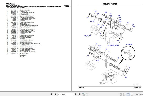 White Planters 8772 8788 Parts Catalog 00722094 2