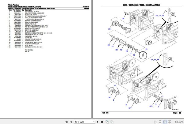 White Planters 8903 8905 8925 8929 8935 Parts Catalog 00722042 2