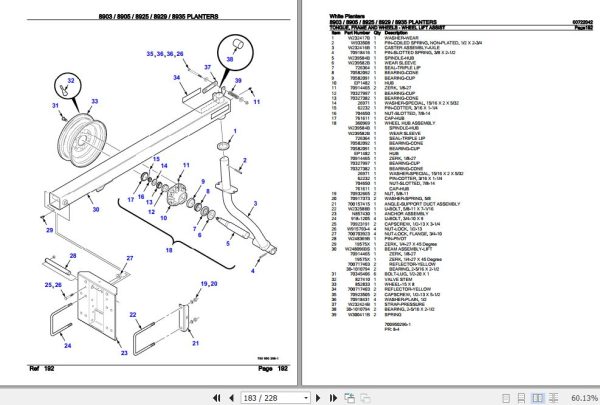 White Planters 8903 8905 8925 8929 8935 Parts Catalog 00722042 3