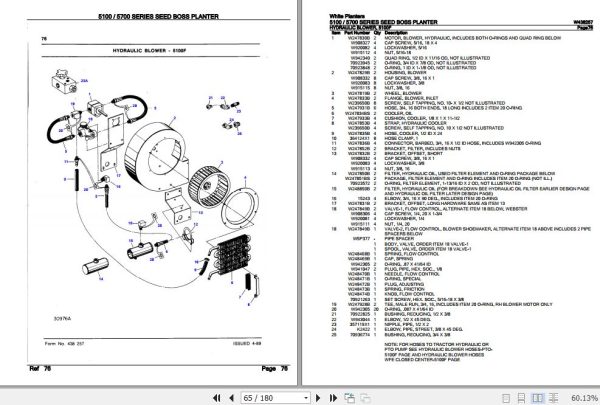 White Seed Boss Planter 5100 5700 Series Parts Catalog W438257 3