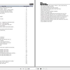 White Tractor 445 Parts Catalog R1157C00 1