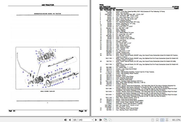 White Tractor 445 Parts Catalog R1157C00 3