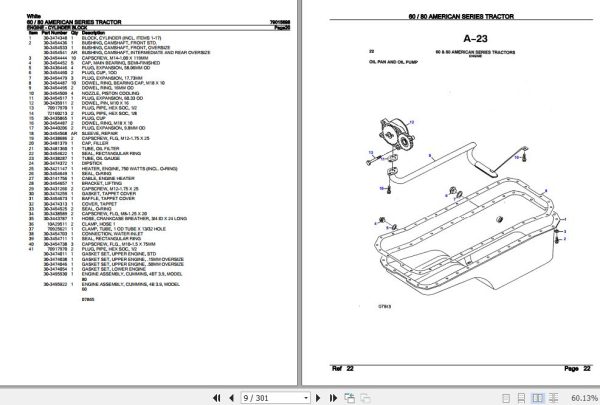 White Tractor 60 80 American Series Parts Catalog 79015698 2