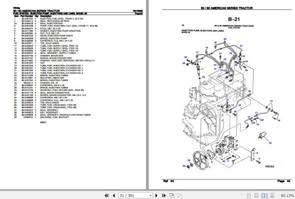 White Tractor 60 80 American Series Parts Catalog 79015698 3