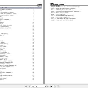 White Tractor 600 Parts Catalog S1928000 1
