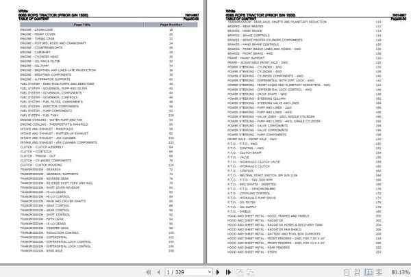 White Tractor 6065 ROPS Parts Catalog 79014897 1