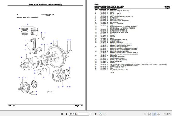 White Tractor 6065 ROPS Parts Catalog 79014897 2