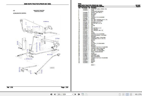 White Tractor 6065 ROPS Parts Catalog 79014897 3