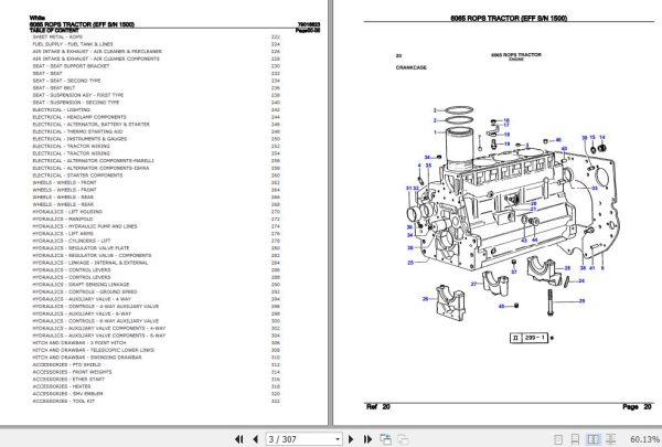 White Tractor 6065 ROPS Parts Catalog 79016623 2