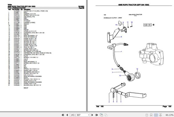 White Tractor 6065 ROPS Parts Catalog 79016623 3