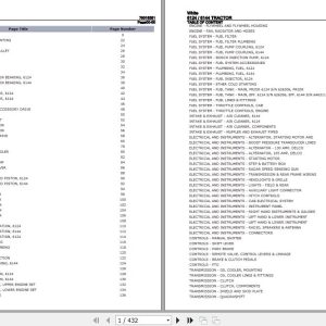 White Tractor 6124 6144 Parts Catalog 79016351 1