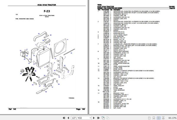 White Tractor 6124 6144 Parts Catalog 79016351 2