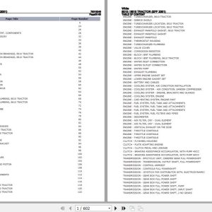 White Tractor 8510 8610 Parts Catalog 79019249 1