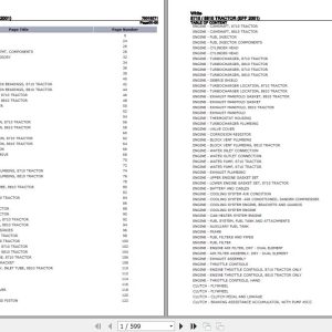 White Tractor 8710 8810 Parts Catalog 79019271 1