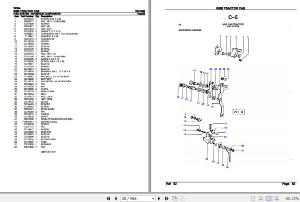 White Tractor Cab 6065 Parts Catalog 79014893 2