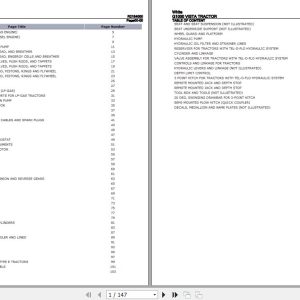 White Tractor G1000 VISTA Parts Catalog R2154000 1