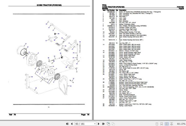 White Tractor G1050 Parts Catalog PCR21930 3