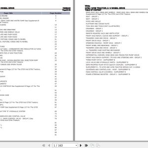 White Tractor G705 G706 Wheel Drive 2 4 Parts Catalog R2069A00 1