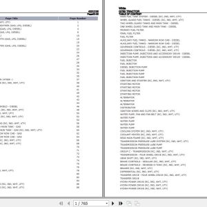 White Tractor G750 Parts Catalog 43312100 1