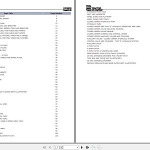 White Tractor G950 Parts Catalog PCR22070 1