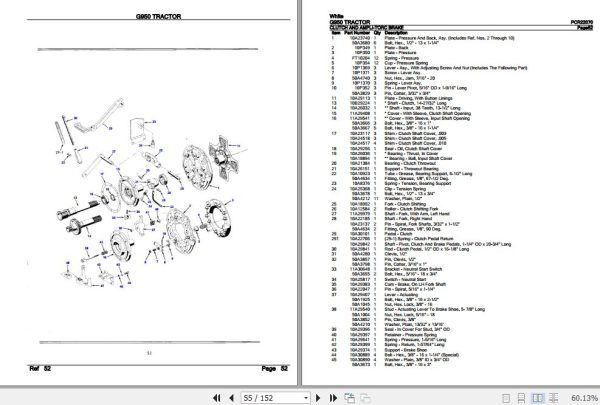 White Tractor G950 Parts Catalog PCR22070 3
