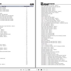 White Tractor M670 M670 Super Parts Catalog R2110B00 1