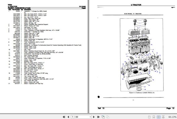 White Tractor U Parts Catalog R1115A00 2
