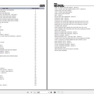 White Tractor U302 Parts Catalog R2097B00 1