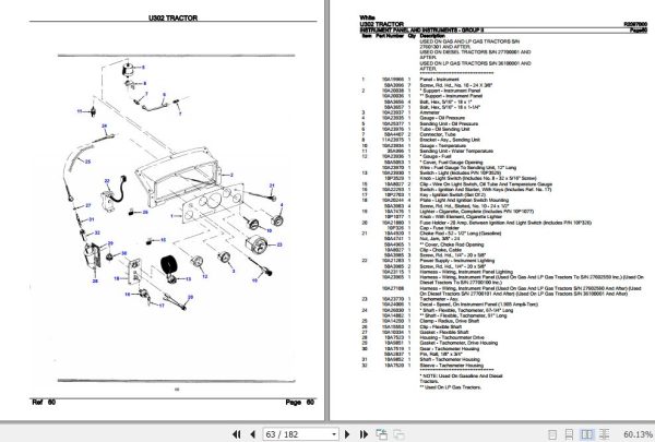 White Tractor U302 Parts Catalog R2097B00 3