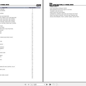 White Tractors G707 G708 Parts Catalog R2121000 1