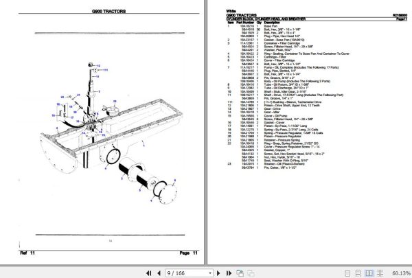 White Tractors G900 Parts Catalog R2159000 2
