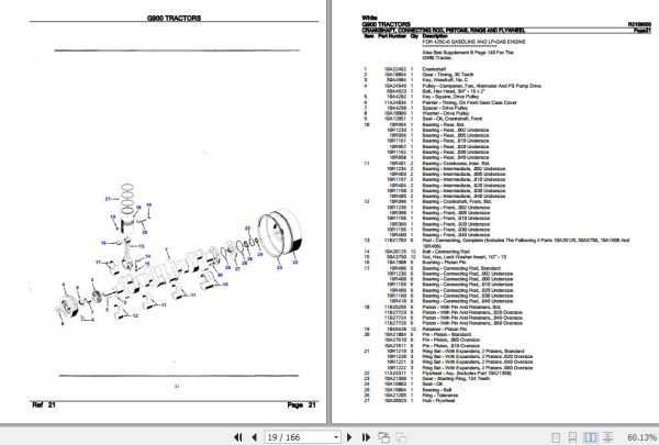White Tractors G900 Parts Catalog R2159000 3