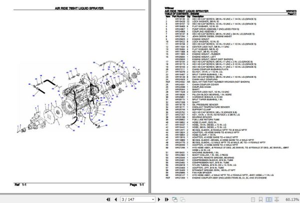 Willmar Liquid Sprayer Air Ride 765HT Parts Catalog WRP0373 2
