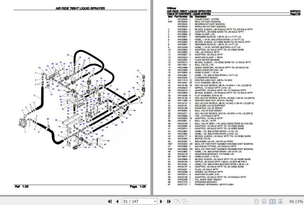 Willmar Liquid Sprayer Air Ride 765HT Parts Catalog WRP0373 3